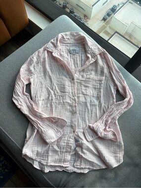 RAILS Ellis Button Down Top Shirt Petal Pink